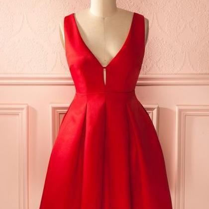 Prom Dress, Red Prom Gowns, Mini Short Homecoming..