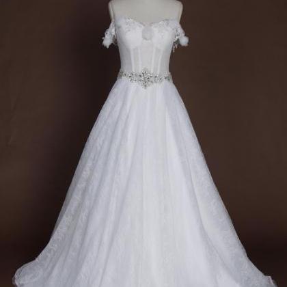 Off-shoulder Wedding Dress,short Wedding Dresses,..