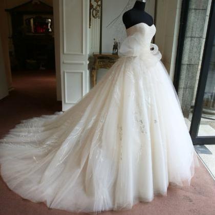 Real Samples Ball Gown Wedding Dress,sweetheart..