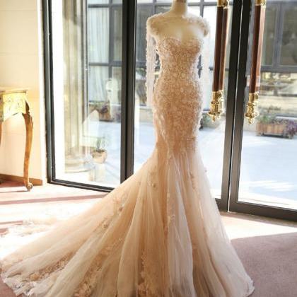 Elegant Wedding Dress ,mermaid Lace Wedding..