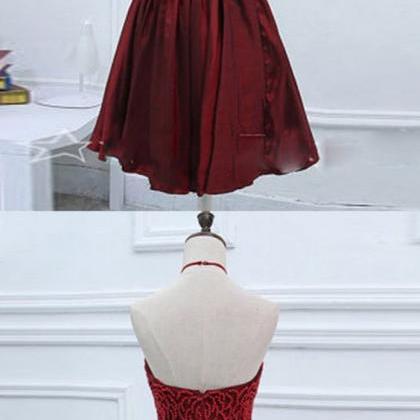 Burgundy Homecoming Dress,tulle Homecoming..