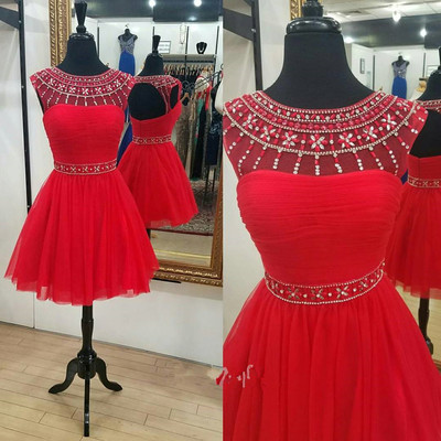 Red Homecoming Dress ,homecoming Dresses,open Back..