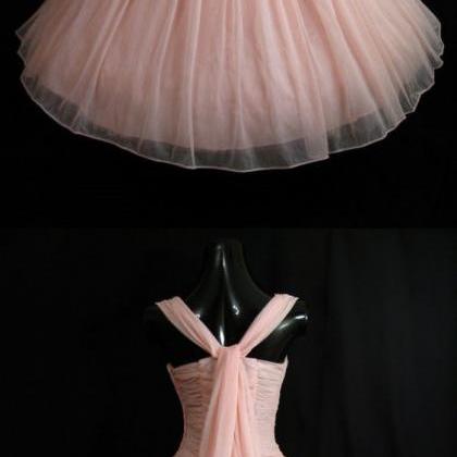 Vintage Dress, Short Homecoming Dress, Pink..