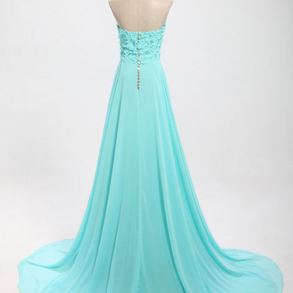 Elegant Blue Sweetheart Long Prom Dresses , Prom..