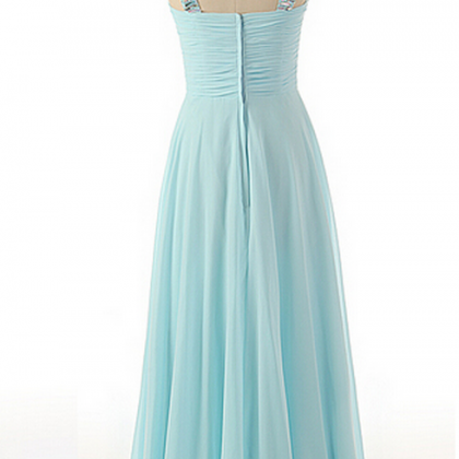 Long Prom Dress, Off Shoulder Prom Dress, Blue..
