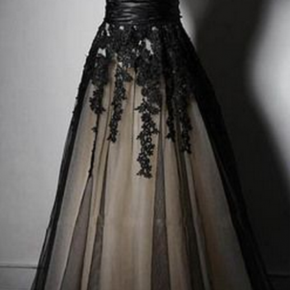 Charming Prom Dress,appliques Prom Dress,lace-up..