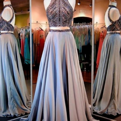 Embroidered Prom Dresses,two Piece Prom Dresses..