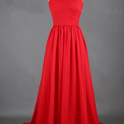 Sweetheart Ruched A-line Long Prom Dress, Evening..