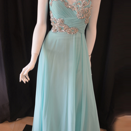 Light Blue Long Formal Occasion Dress With..