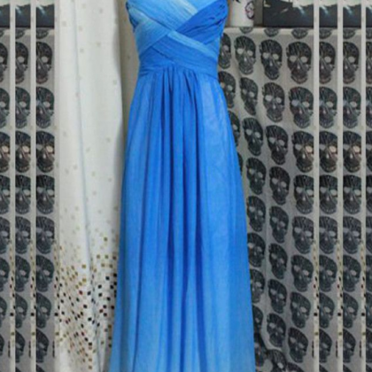 Multi-color Long Chiffon Formal Occasion Dress