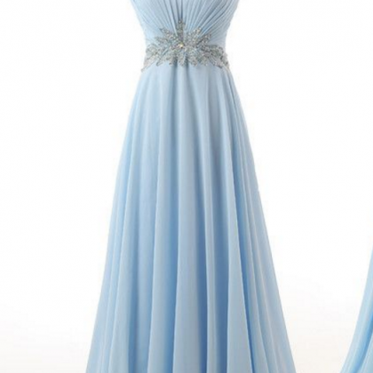 Elegant Light Blue Prom Dress,sexy Sweetheart..