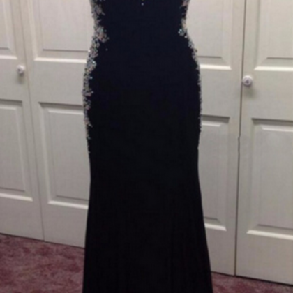 Black Prom Dresses,backless Prom Dress