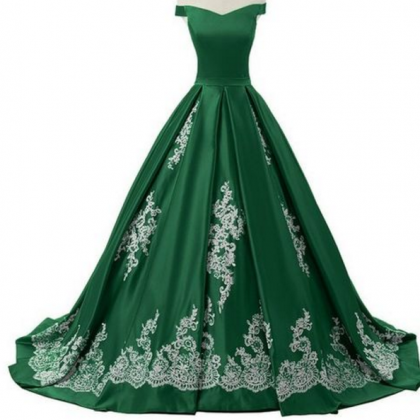 Off The Shoulder Ball Gown Formal Occasion Dress..
