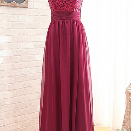 Rose Red Sequin Bridesmaid Dress Party Dress..
