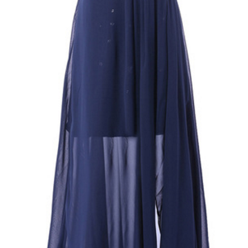 Elegant Formal Prom Dress Blue Bridesmaid Dresses..