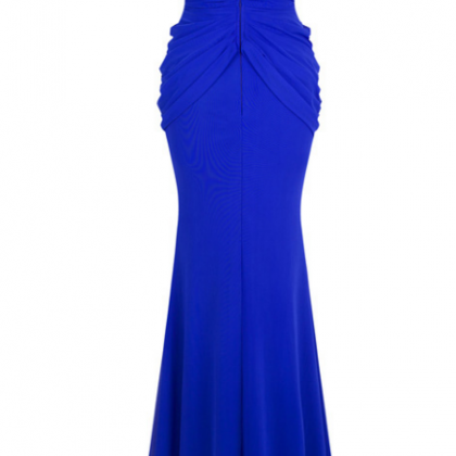 A Formal Evening Dress With A V-neck, Necklaces,..