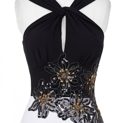 The White Mermaid Evening Gown And Black Floral..