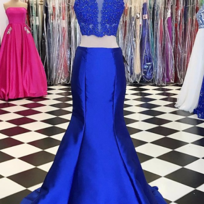 The Prom Dress, The Royal Blue Mermaid With A..