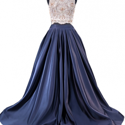 An Amazing Navy Blue Ball Gown With A Series A,..