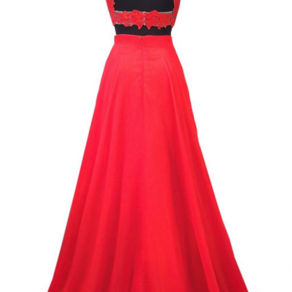 The Prom Dress Is An Elegant Lace Lace African Red..