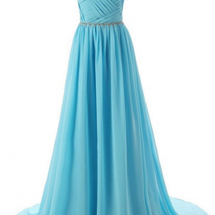 Real Sample Night Dress Scallop Crystal Light Blue..
