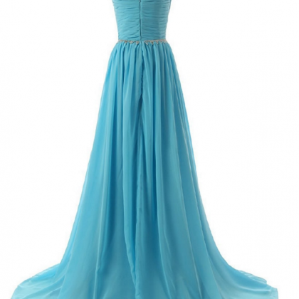 Real Sample Night Dress Scallop Crystal Light Blue..