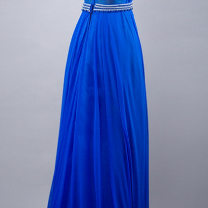 Baby Blue Double Shoulder Pleated Party Dress..
