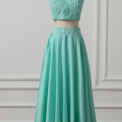 Two Pieces Of Mint Green Evening Gown And A Pearl..