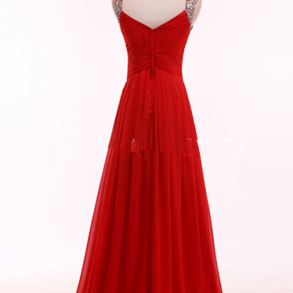 The Elegant Red Evening Dress, The Crystal Evening..