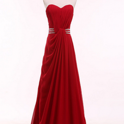 Elegant And Unique Dark Red Evening Gown With..