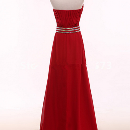 Elegant And Unique Dark Red Evening Gown With..