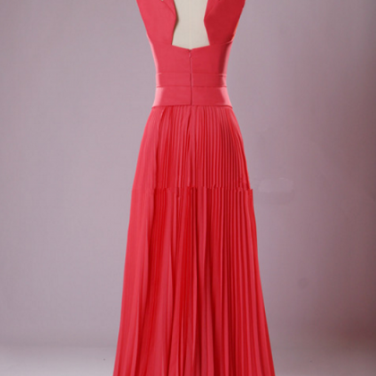 Forged Between The Two Watermelon Red Silk Dress..