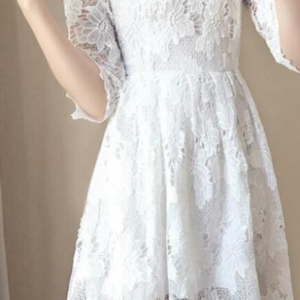 A Line Write Short Homecoming Dresses Lace/tulle..