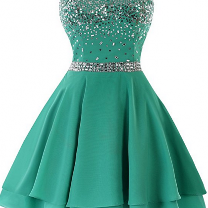 Bright Diamond Short Homecoming Ball Gown With..