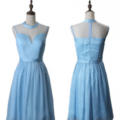 Short Homecoming Dress,elegant Light Blue..