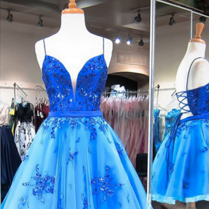 Blue Sexy Return Dresses And Faux Diamond..