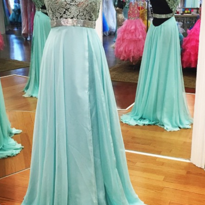 Empire Prom Dress,lace Prom Dress,halter Long Prom..
