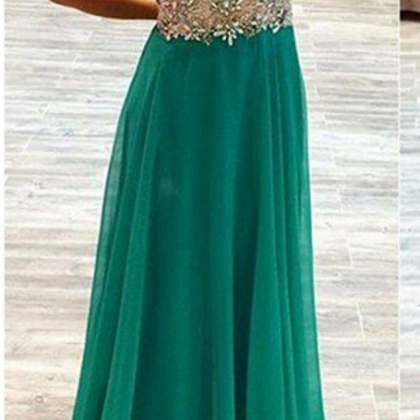 Gorgeous Prom Gown,blue Prom Gown,beaded Prom..