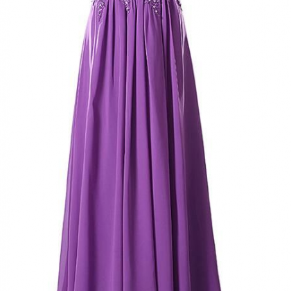Aubergine Evening Dress , Aubergine Prom Dress, A..