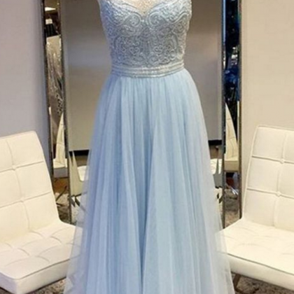 Sexy Prom Dress,blue Prom Dresses, Evening..