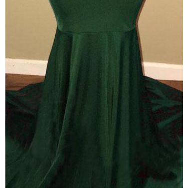 Green High Neck Sleeveless Mermaid Long Prom Dress..
