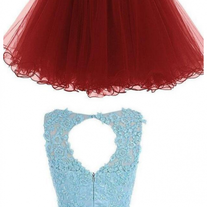 Two Piece Homecoming Dresses,a-line Tulle..