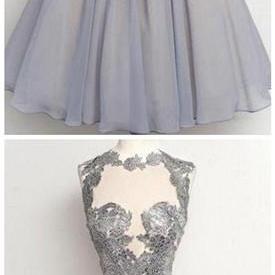 Sleeveless Lace Appliques Homecoming Dresses,a..