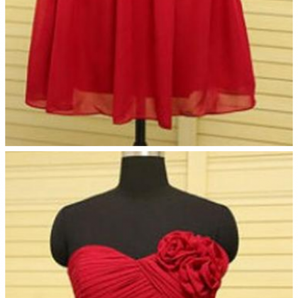 Red Sweetheart Short Homecoming Dresses Affordable..