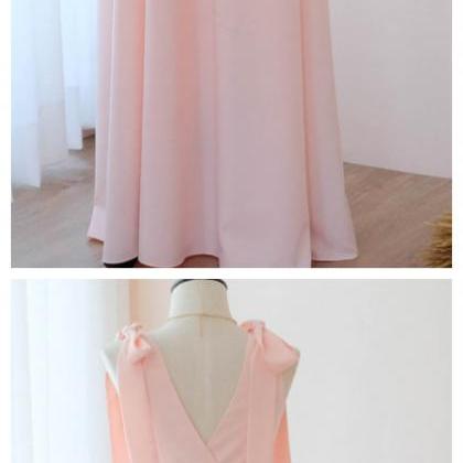 Pink Dress Pink Blush Long Bridesmaid Dress..