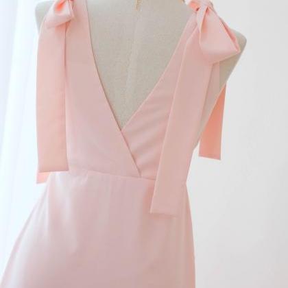 Pink Dress Pink Blush Long Bridesmaid Dress..