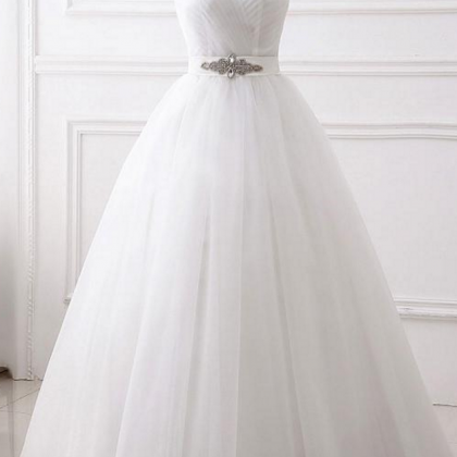 Tulle Sweetheart Neckline A-line Wedding Dress