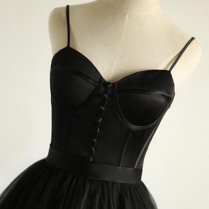 Black Long Party Gowns, Black Evening Prom Dress