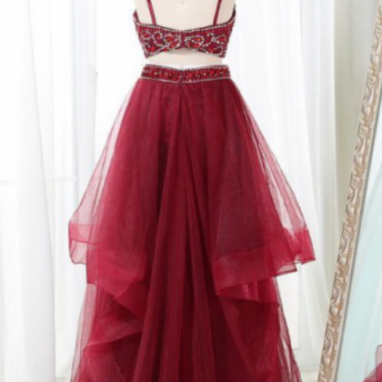 Prom Dresses Two Piece, Evening Dresses Long, Prom..