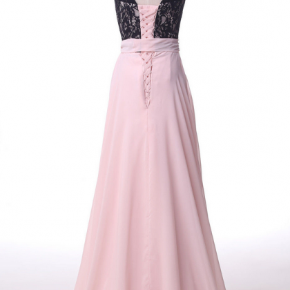 Cap Sleeved Lace A-line Long Prom Dress. Evening..